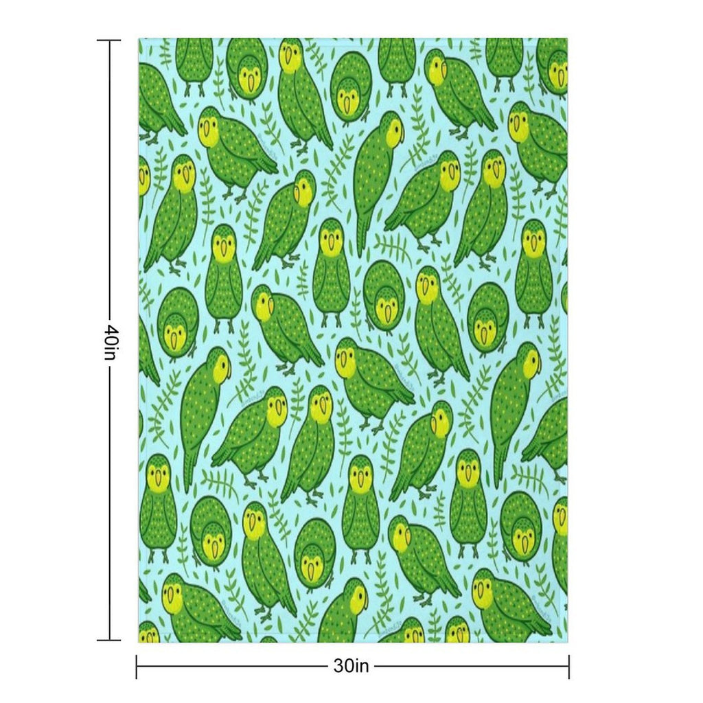 Kakapo Velvety-soft Throw Blanket
