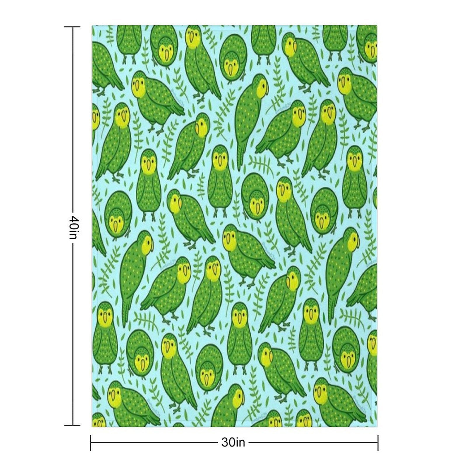Kakapo Velvety-soft Throw Blanket