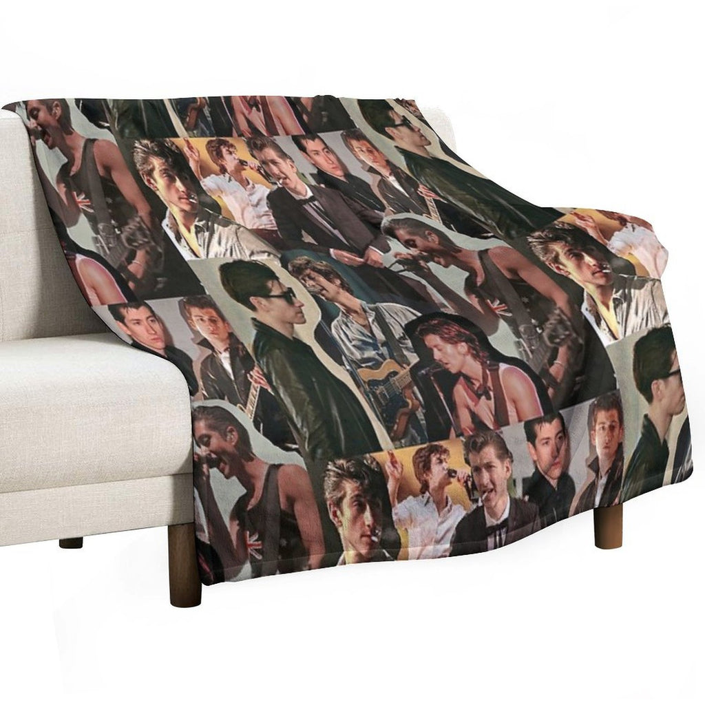 Alex Turner Arctic Monkeys Collage Gift-ready Throw Blanket