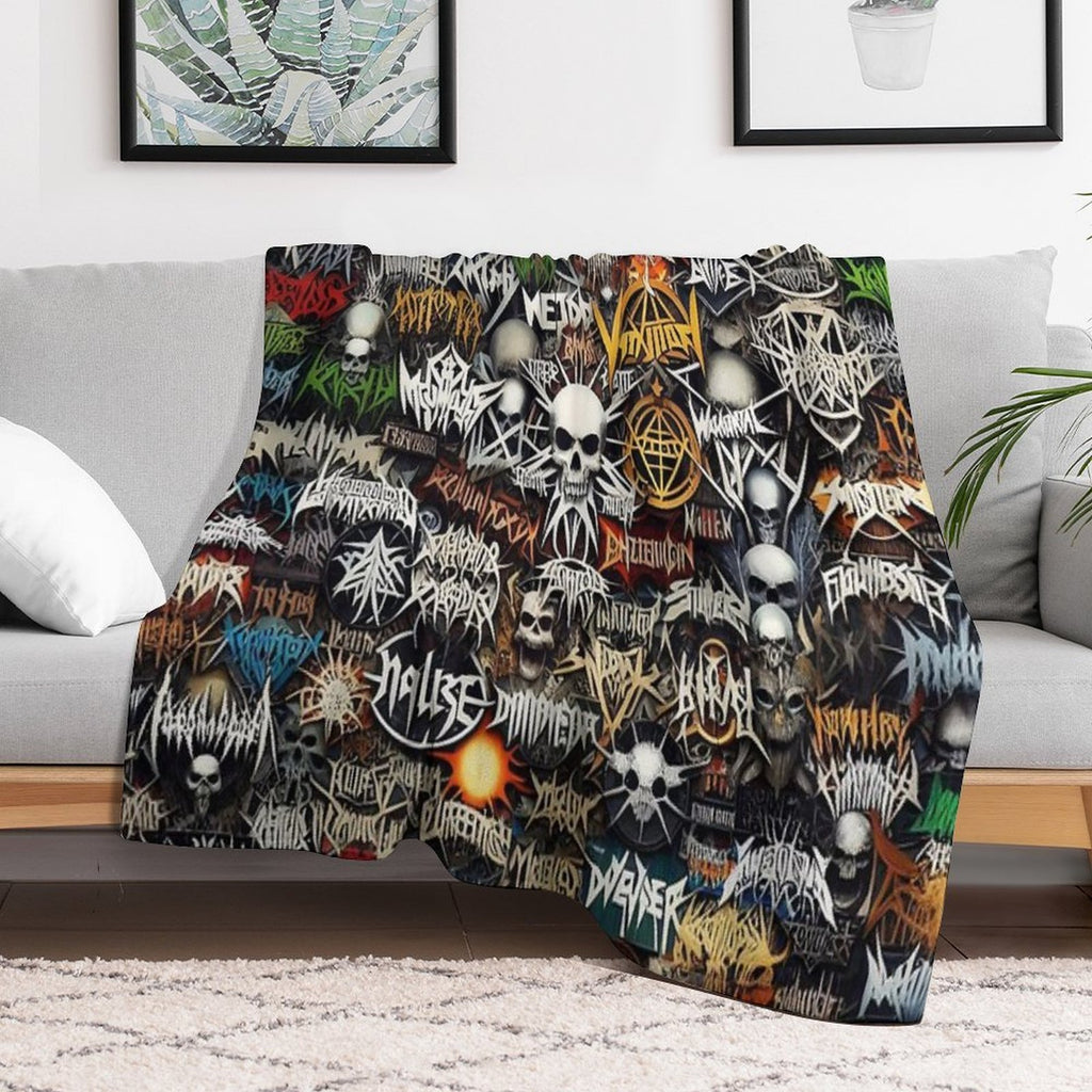 Rock Wall of Fame Shrink-resistant Throw Blanket
