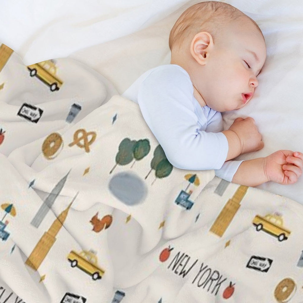 New York City Poster Easy Care Throw Blanket