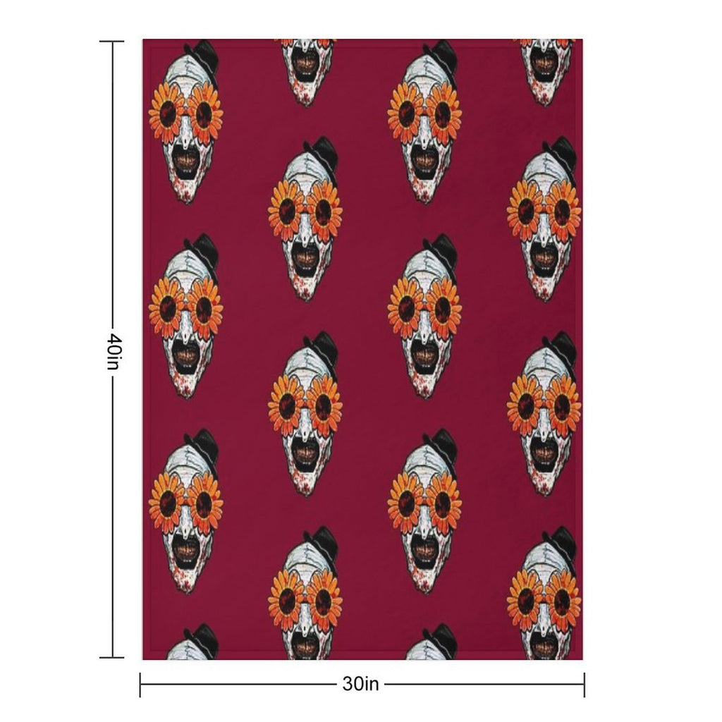 Art The Clown Terrifier 2 Sunflower Sunglasses Multi-functional Throw Blanket