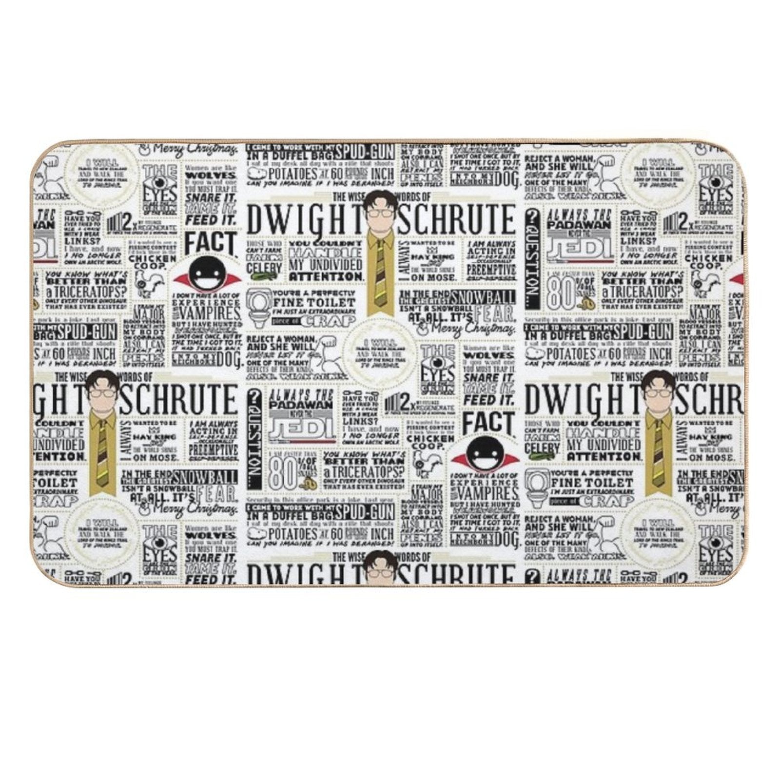 The Wise Words of Dwight Schrute (Light Tee)  Non-Slip Bath Mat