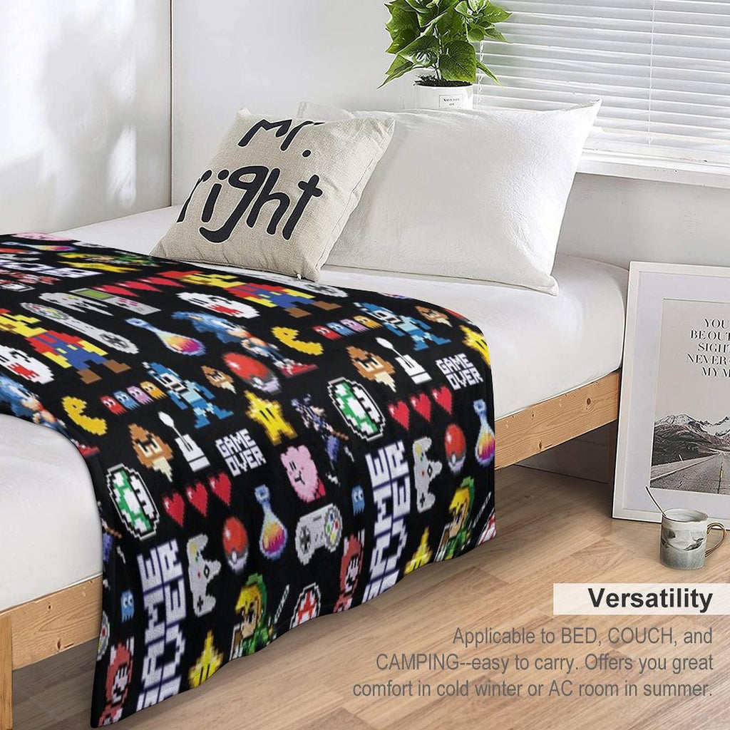 Copy of Bright Sally Dress Print Shrink-resistant Throw Blanket