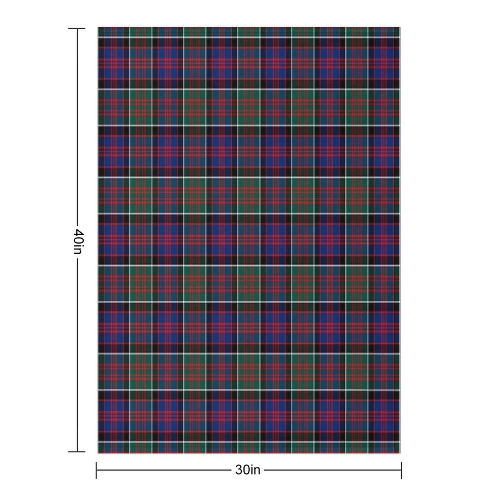 Clan MacDonald of Clanranald Tartan Easy Care Throw Blanket