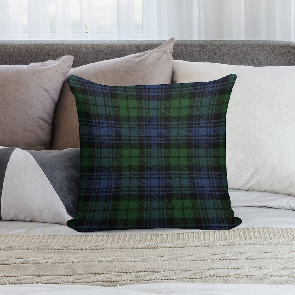 Black Watch Ancient  Original Scottish Tartan Soft High-Density Material Throw Pillow