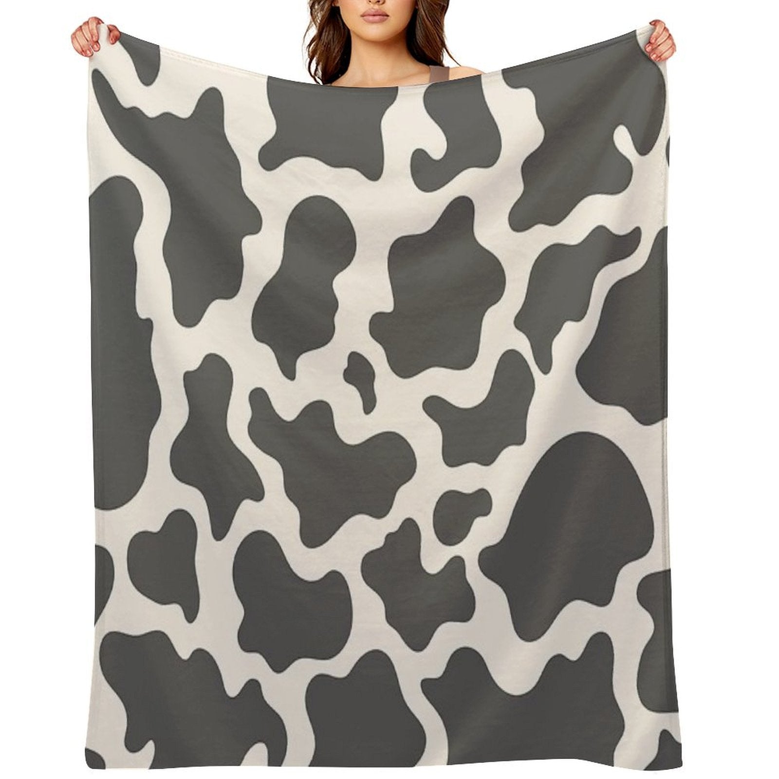 Cow Pattern. Black And White All-season Throw Blanket