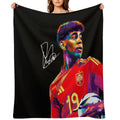 Lamine Yamal Wpap Art Plush Throw Blanket