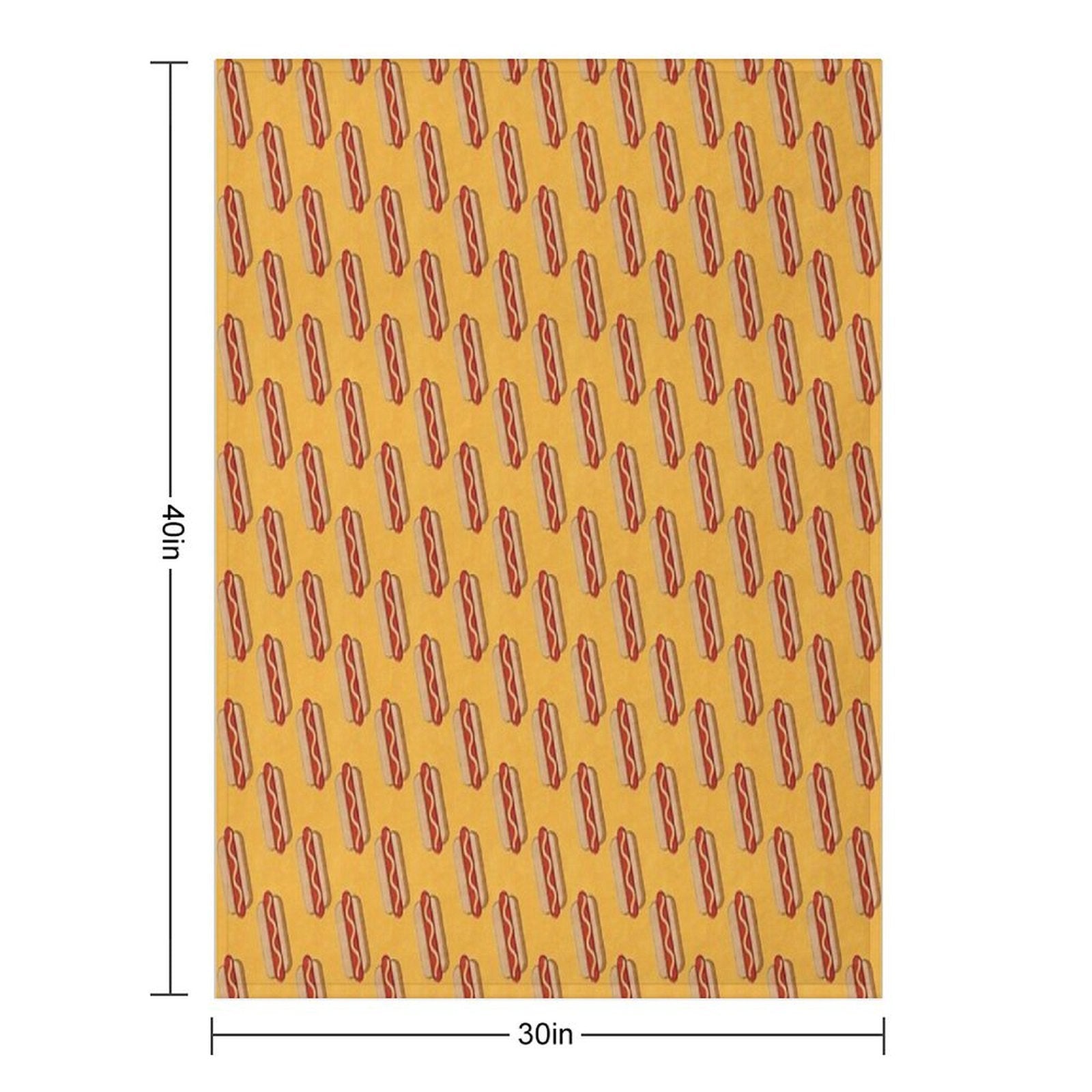 FAST FOOD  Hot Dog - Pattern Multi-functional Throw Blanket