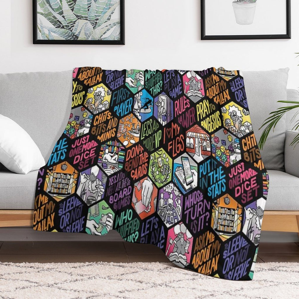Board Gamer Isms Hex Wrinkle-free Throw Blanket