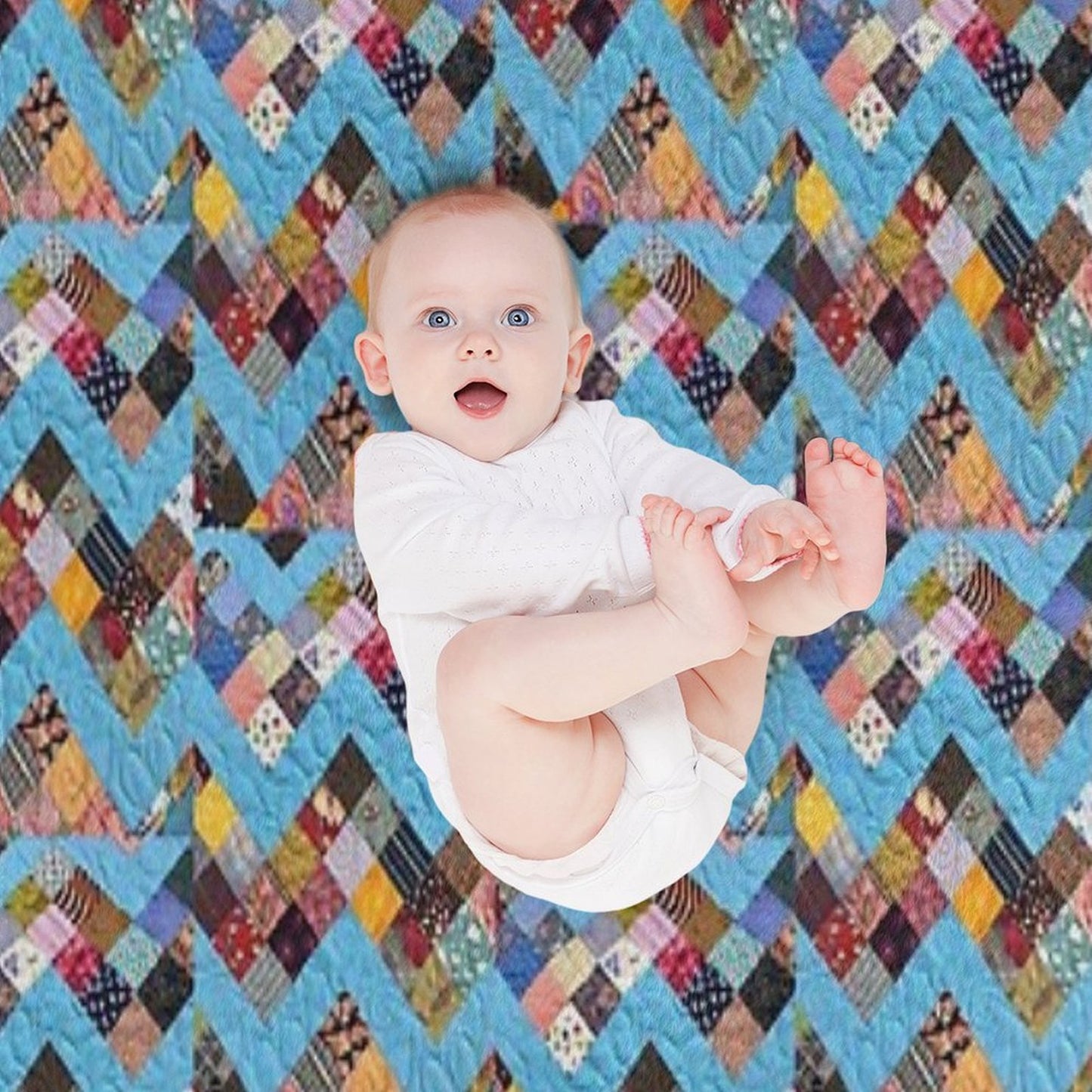 Zig Zag Chevron Quilt Comfort Throw Blanket