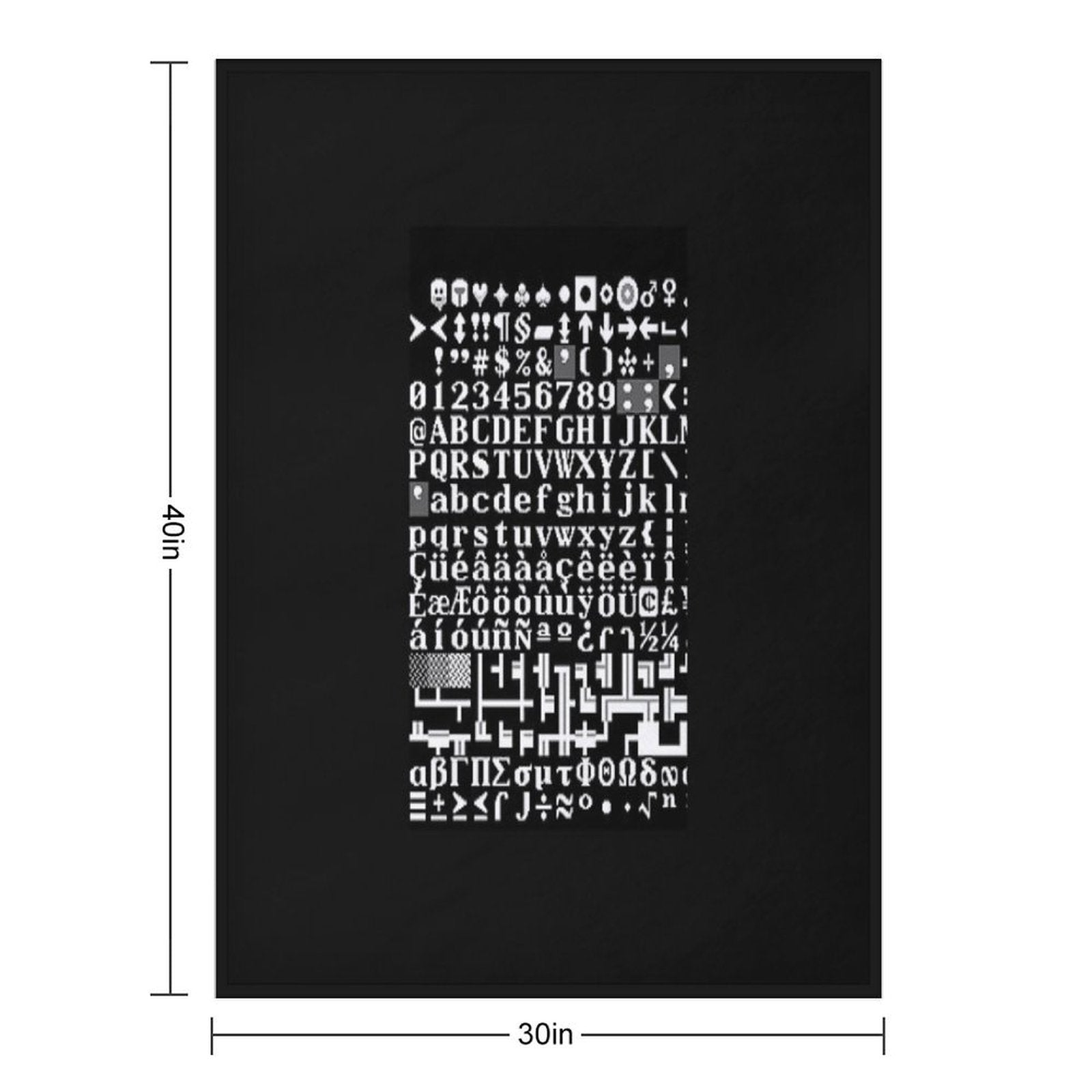 Dwarf Fortress Tile Set FnordSet Graphic Wrinkle-free Throw Blanket