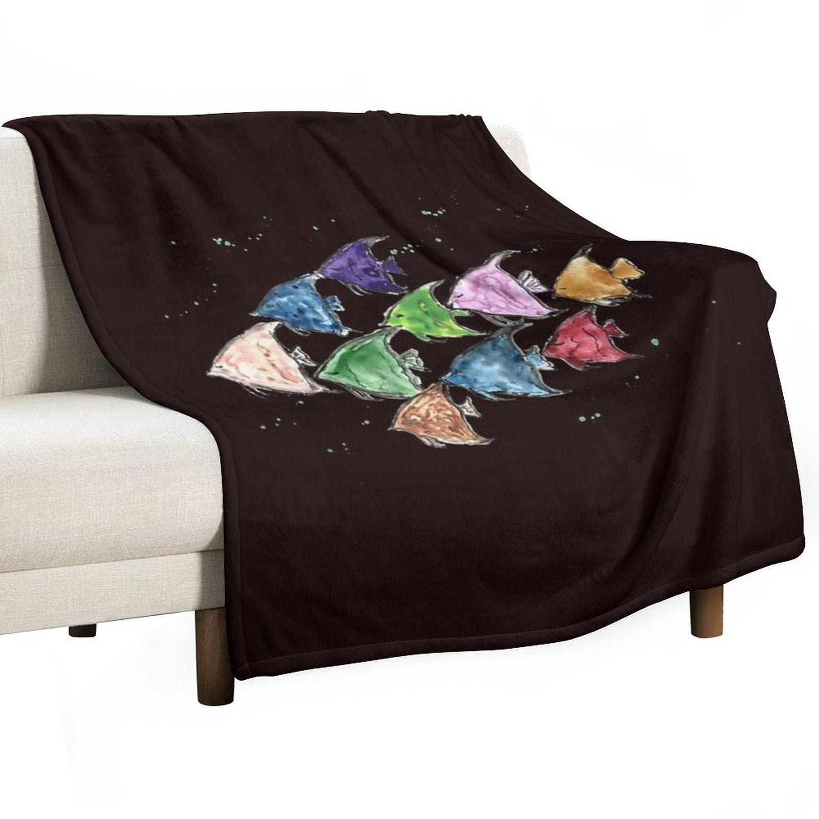 School of Fish Eco-conscious Throw Blanket