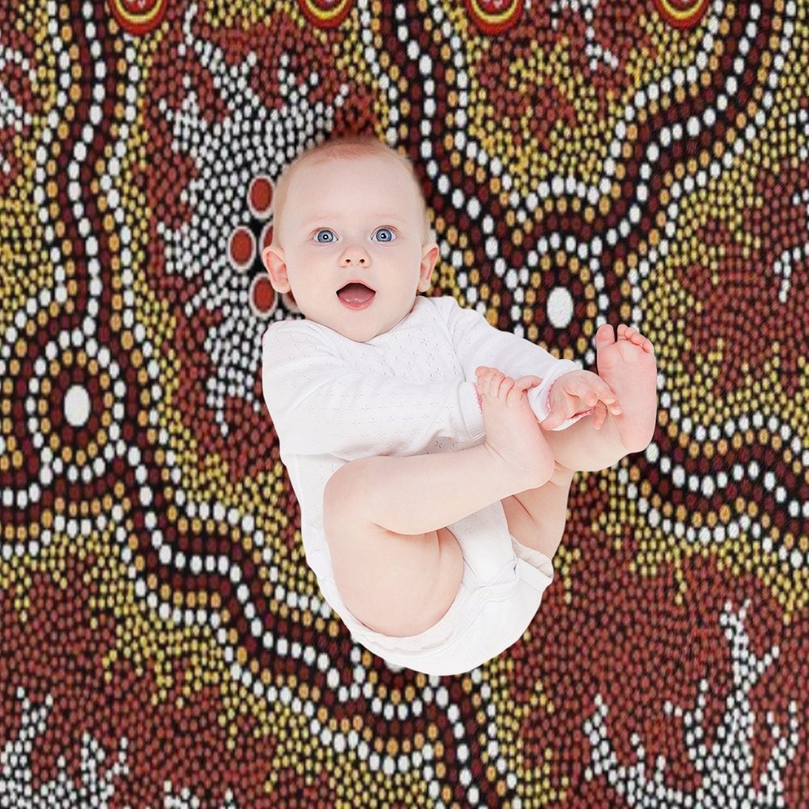 Aboriginal Art Authentic – Travels Plush Throw Blanket