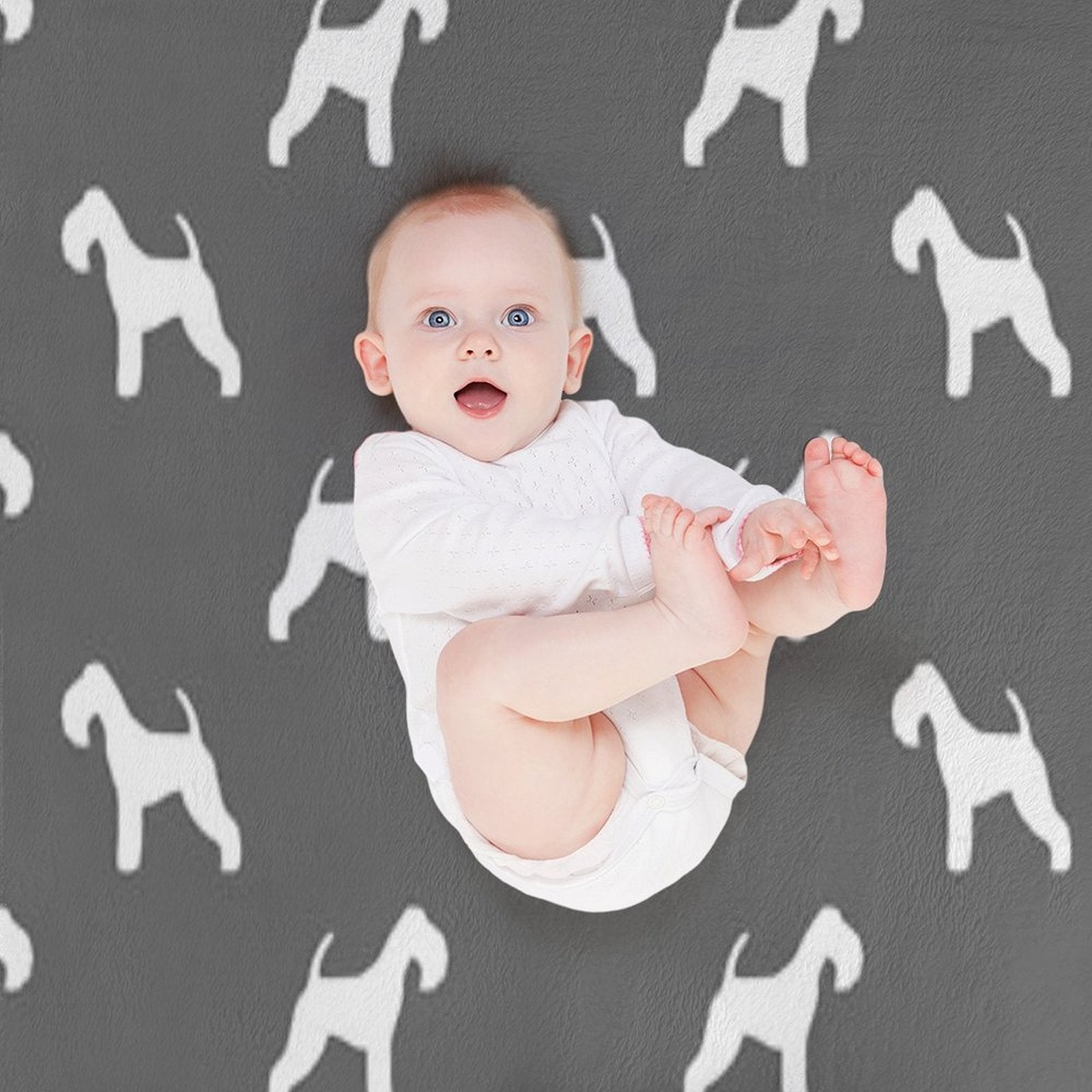 Lakeland Terrier Silhouette(s) Shrink-resistant Throw Blanket