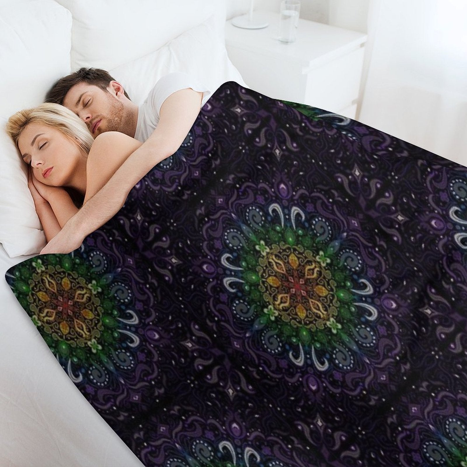Rainbow Swirls Anti-pilling Throw Blanket