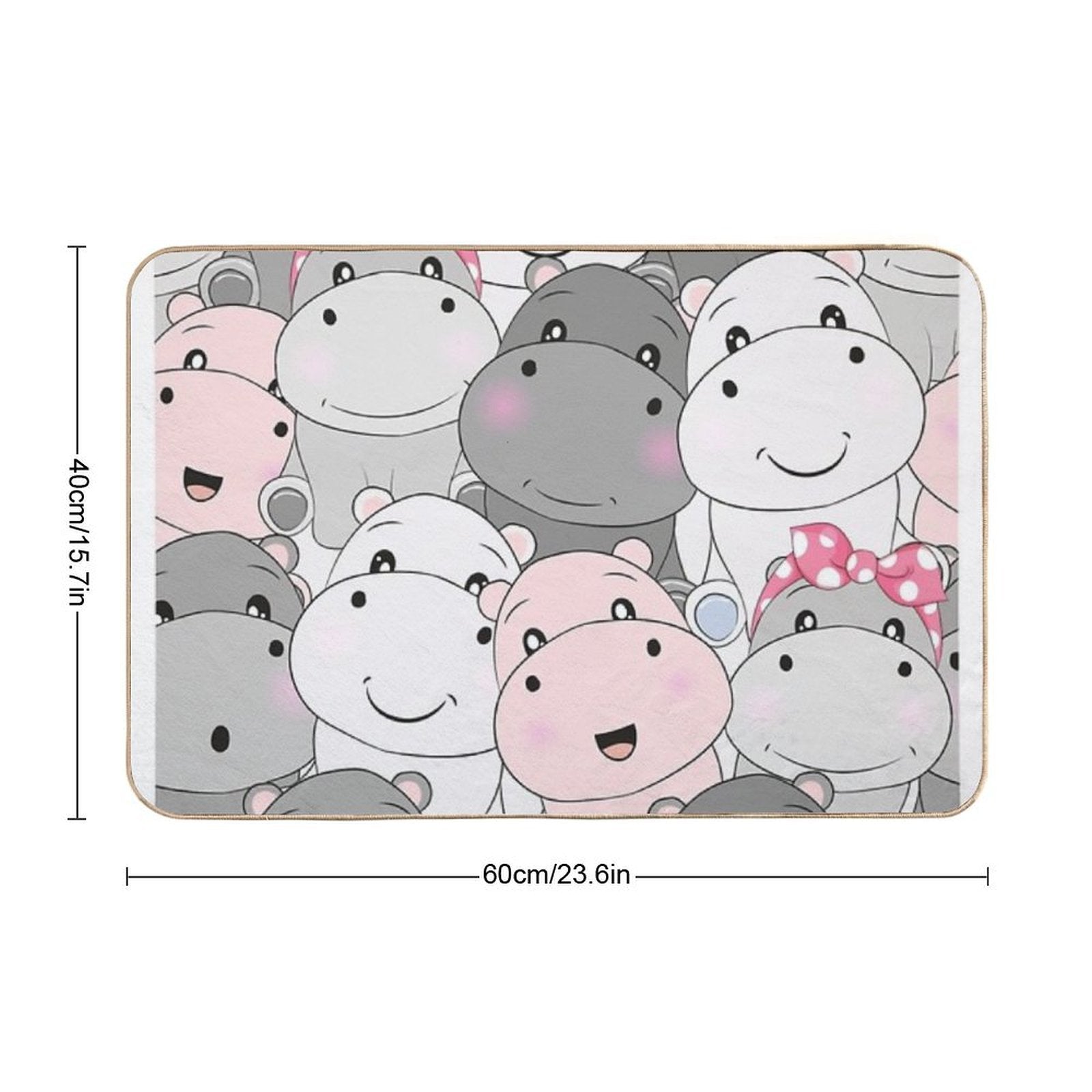 Hippo Baby  Fade-Resistant Bath Mat
