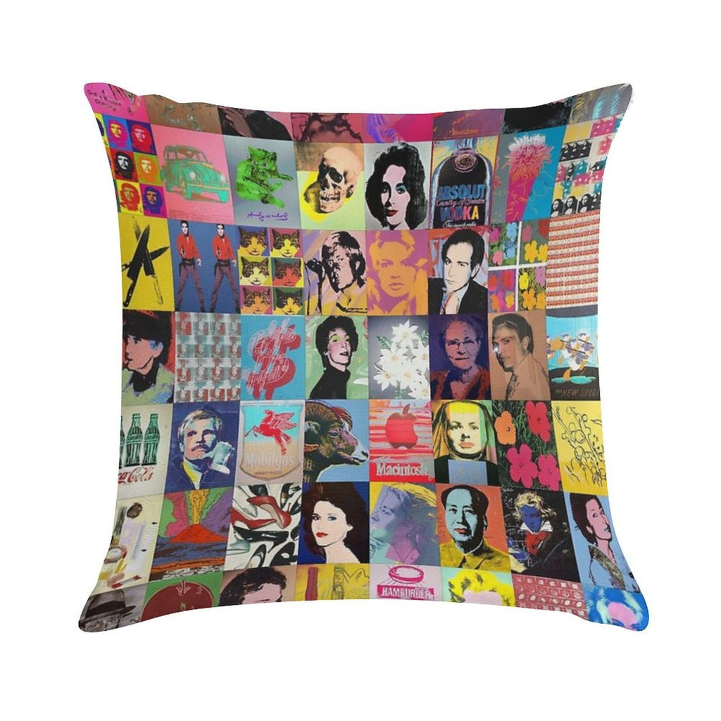 Andy Warhol Soft Short Plush Fabric Throw Pillow