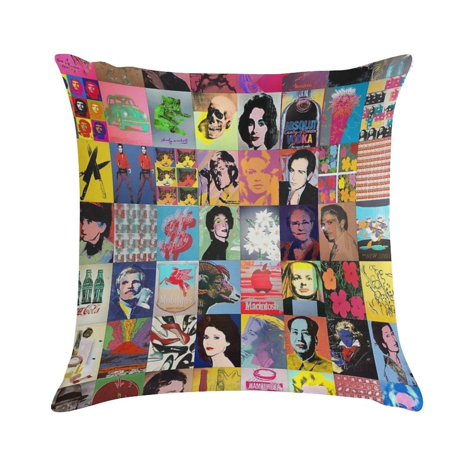Andy Warhol Soft Short Plush Fabric Throw Pillow