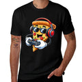 Gamer Pizza Video Gaming Boy Enthusiast Gamern  Polyester Blend T-Shirt