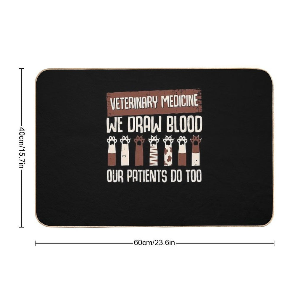 Funny Vet Tech Technician Veterinarian Gift  Dirt-Trapping Bath Mat