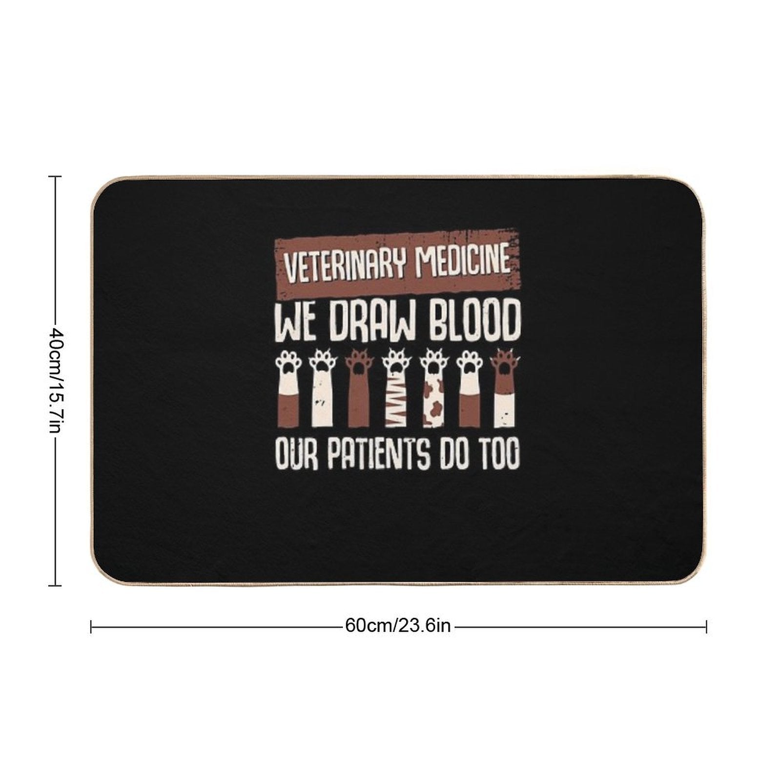 Funny Vet Tech Technician Veterinarian Gift  Dirt-Trapping Bath Mat