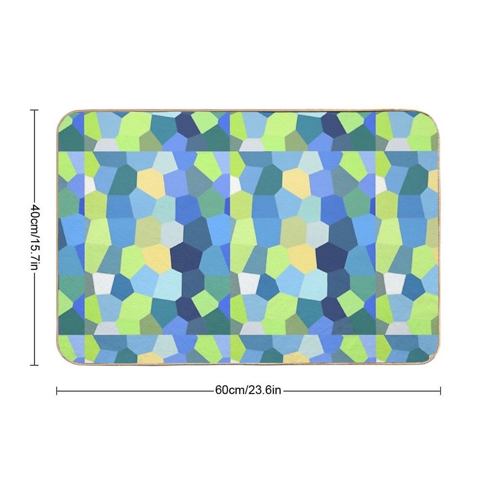 Colorful Mosaic Decorative Artwork III  Fade-Resistant Bath Mat