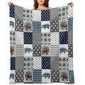Hippo Animal Plaid Durable Throw Blanket