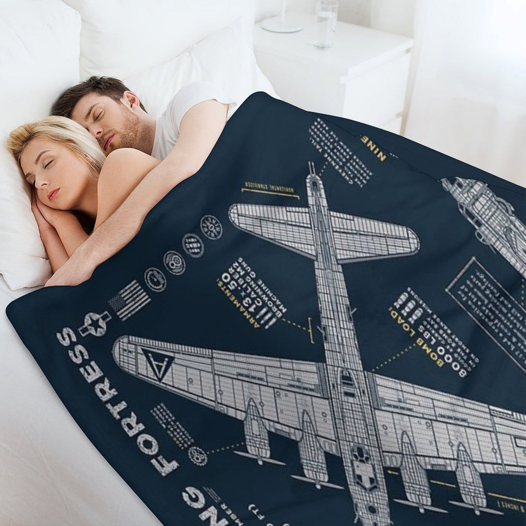 B-17 Flying Fortress Machine-washable Throw Blanket
