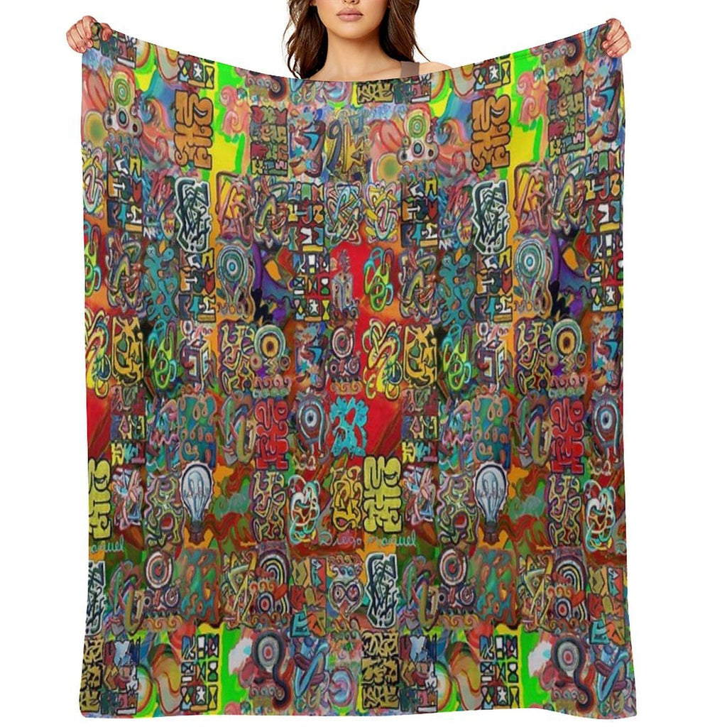Graffiti 21 Tapiz 11 Wrinkle-free Throw Blanket