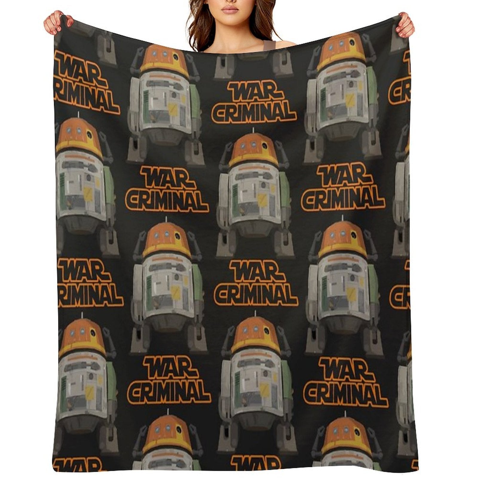 Chopper War Criminal Sustainable Throw Blanket