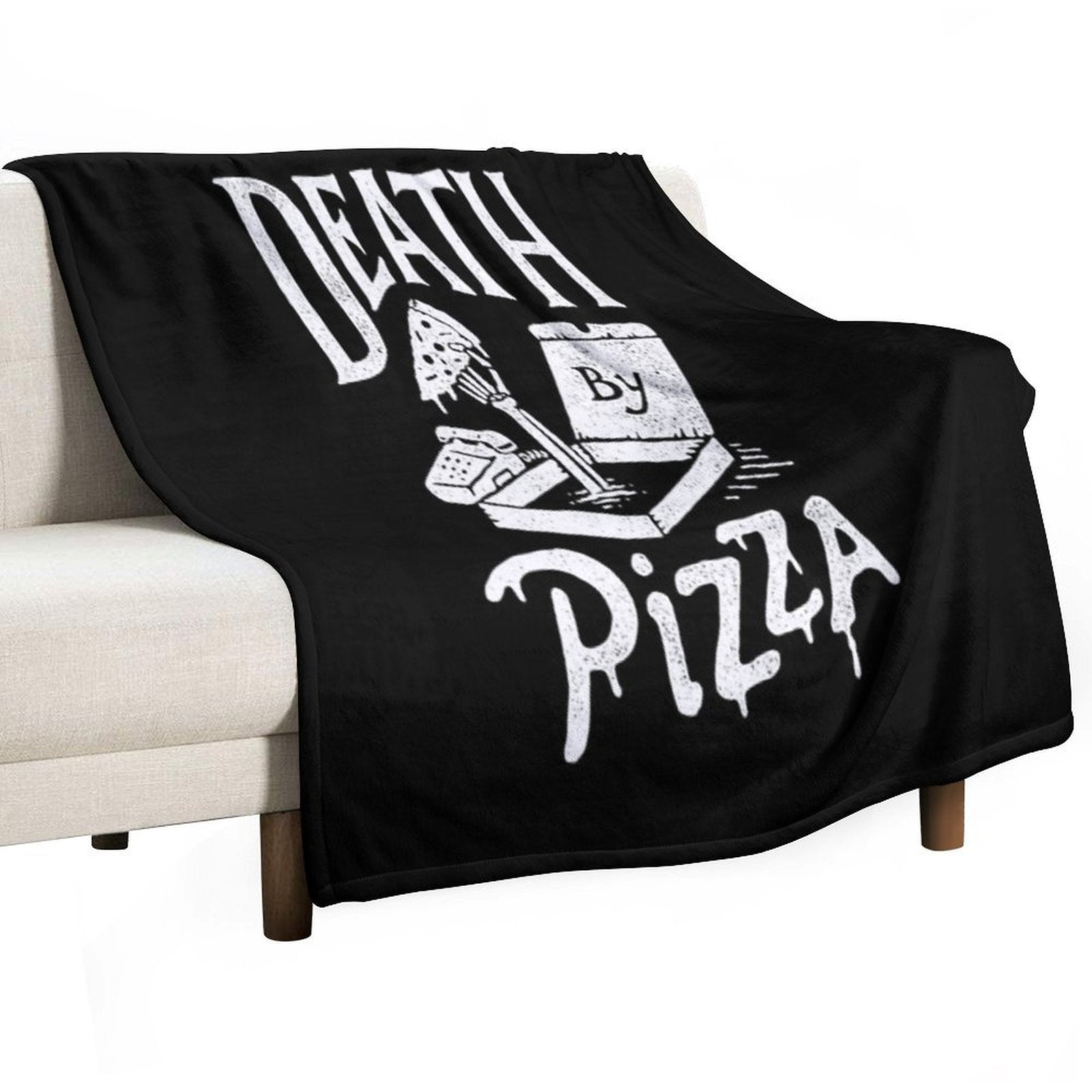 Death By Pizza Eco-conscious Throw Blanket