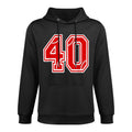 Red Baseball Number 40 Mens 40th Birthday T Unisex Design Hoodie