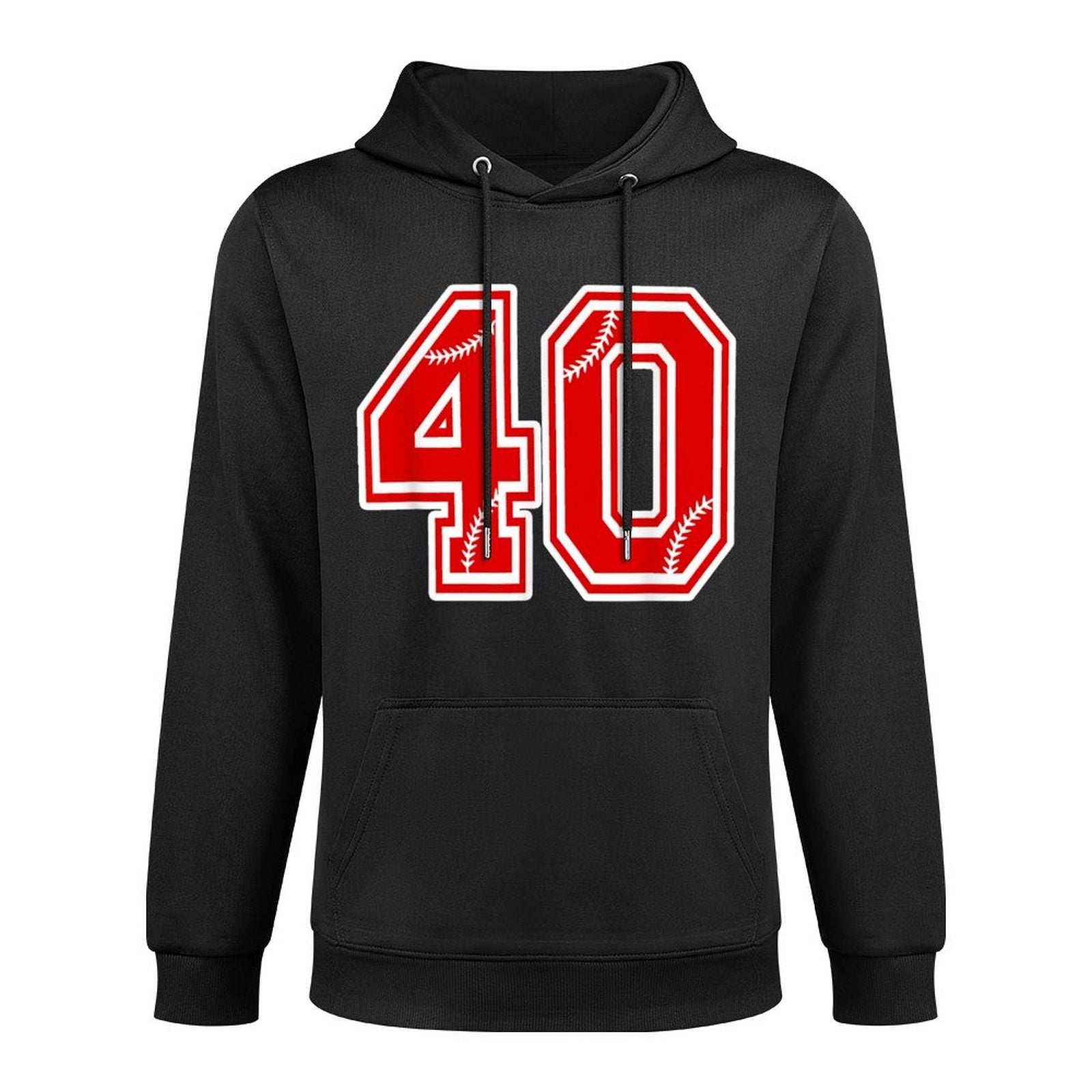 Red Baseball Number 40 Mens 40th Birthday T Unisex Design Hoodie