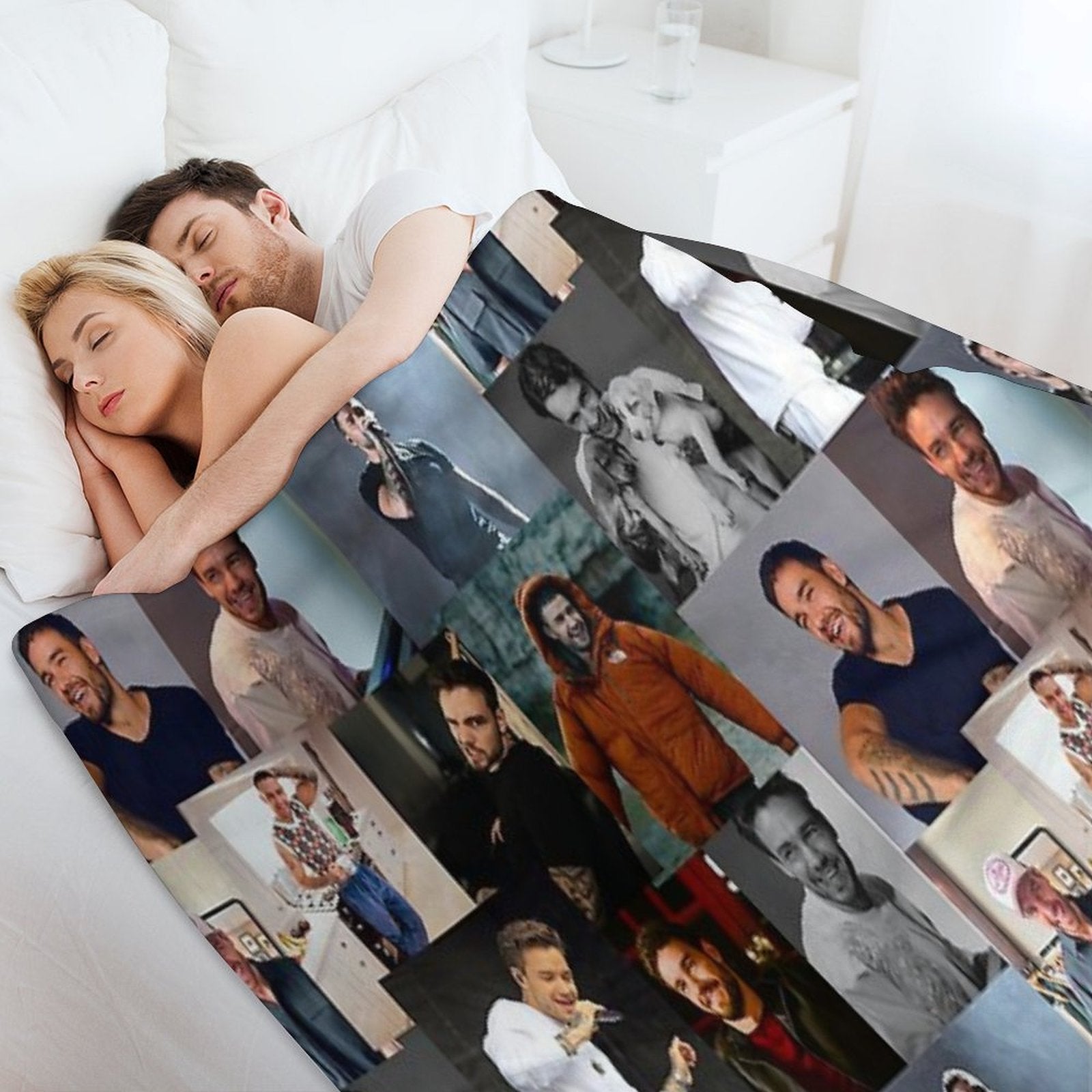 Liam Payne Collage Wrinkle-free Throw Blanket