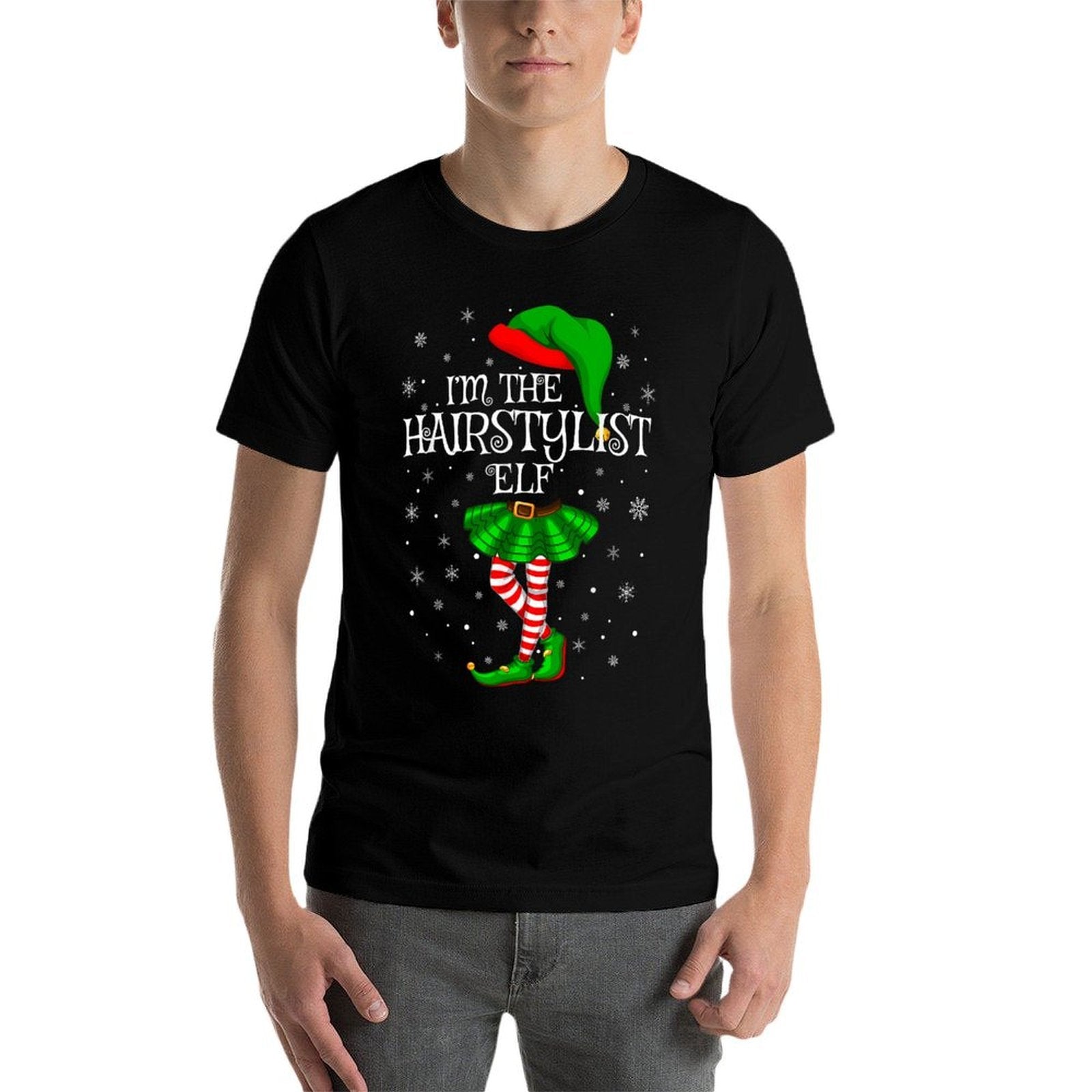 Family Matching Women Girls The Hairstylist Elf Christmas  Tagless Design T-Shirt