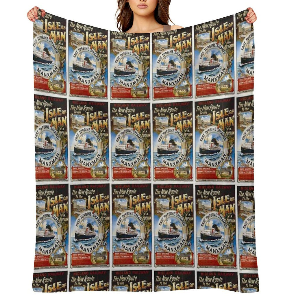 Isle of Man Gift-ready Throw Blanket