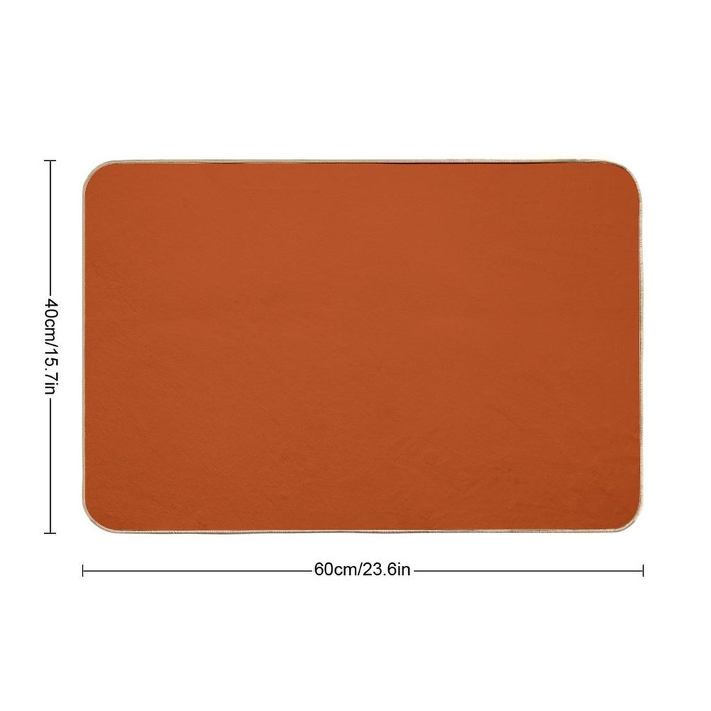 Solid Rust Solid Color  Odorless Bath Mat