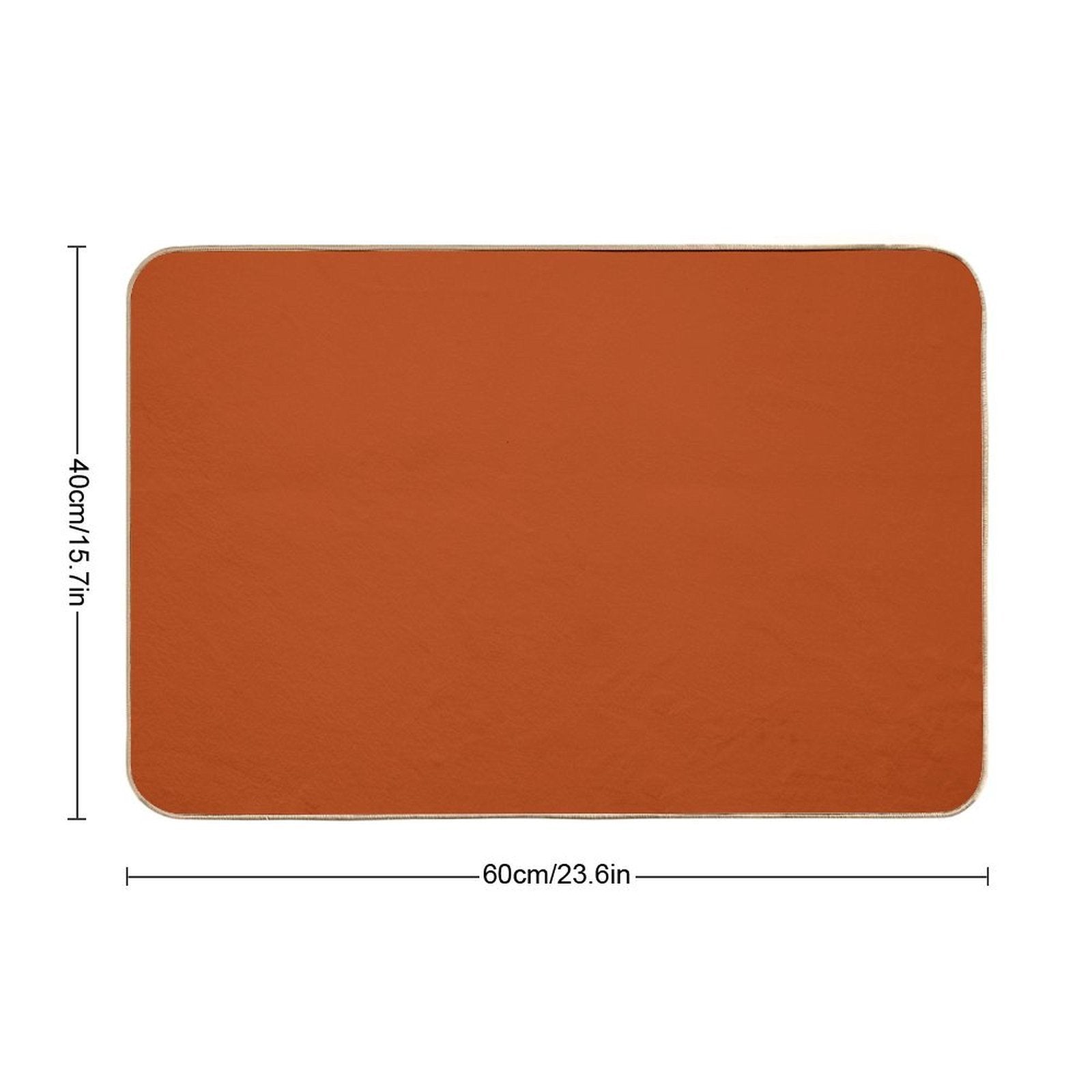 Solid Rust Solid Color  Odorless Bath Mat