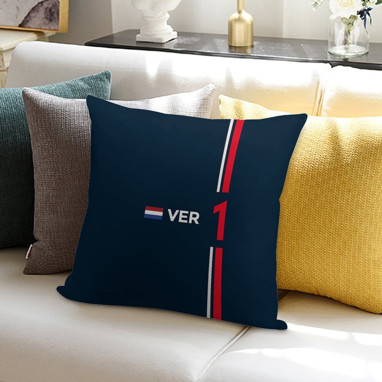 F1 2022 - #1 Verstappen Soft Fade-Resistant Throw Pillow