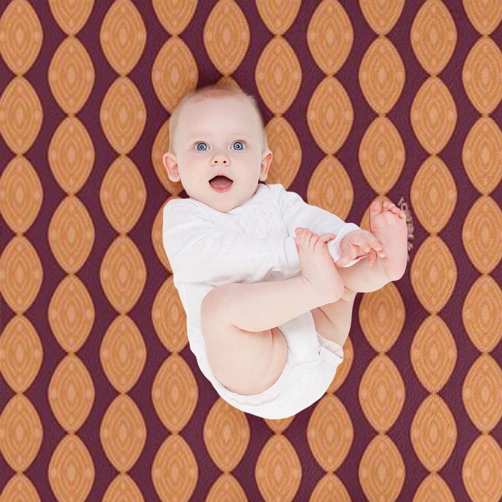 Atomic Blooms - Orange Maroon All-season Throw Blanket