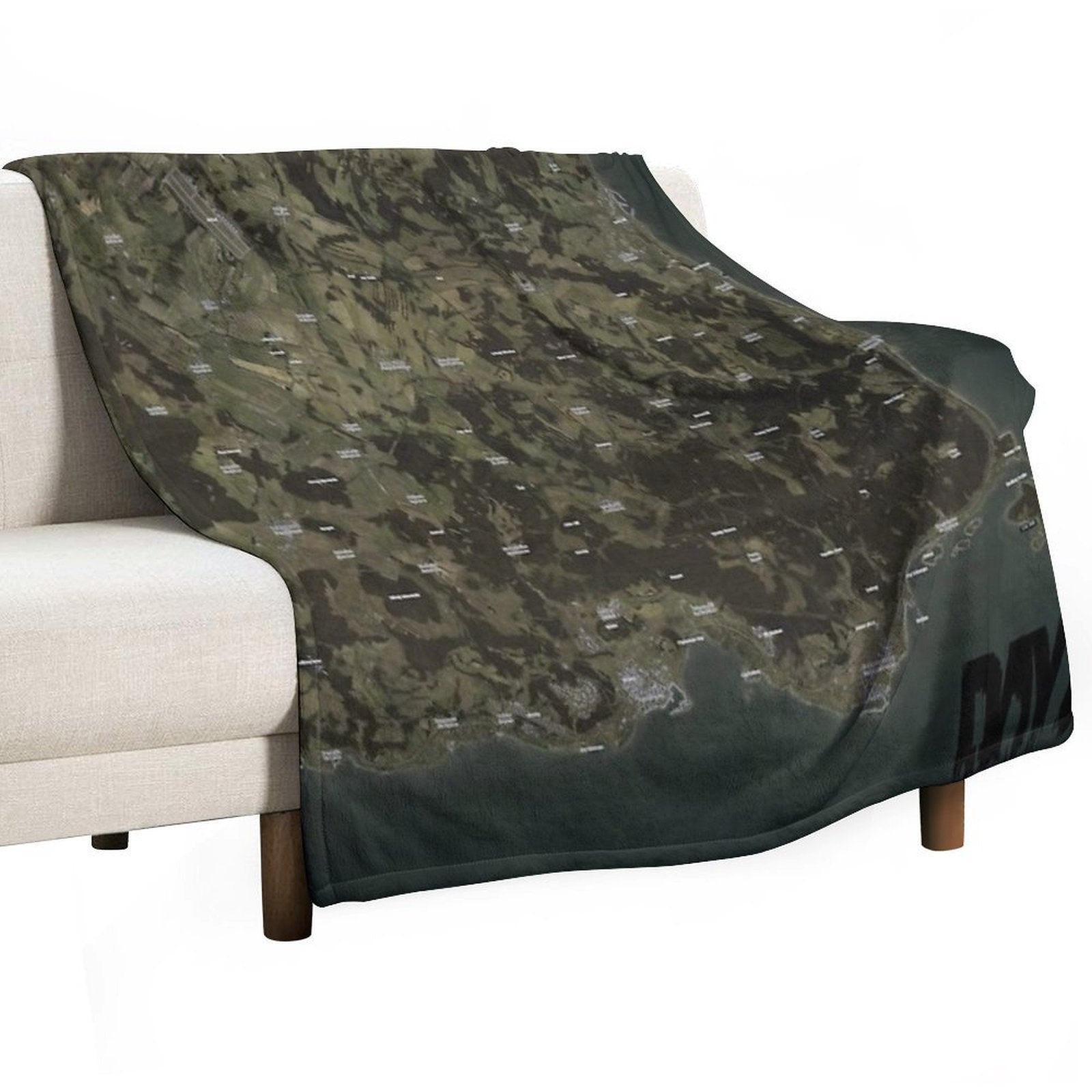 Day Z Map Anti-pilling Throw Blanket