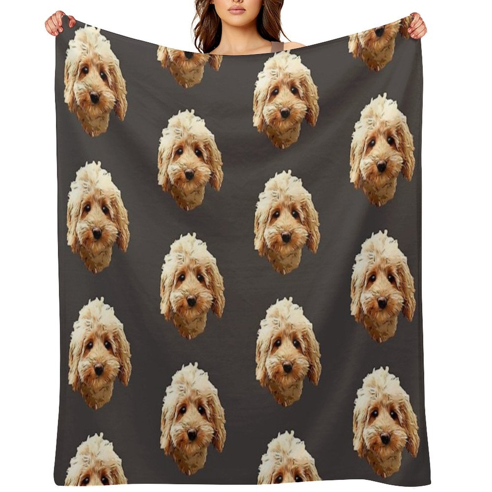Cavapoo Cockapoo Doodle Cuteness Velvety-soft Throw Blanket