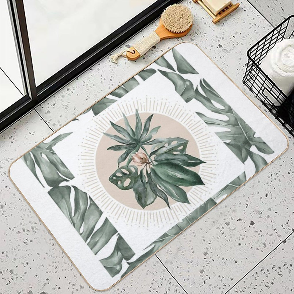 Floral Jungle Design  Stain-Proof Bath Mat