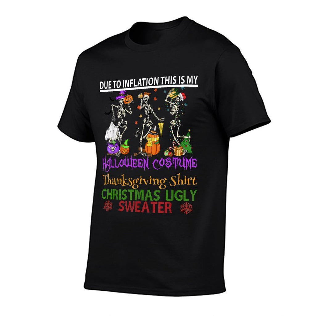 Due to Inflation This Is My Halloween Thanksgiving Christmas  Vintage-inspired T-Shirt