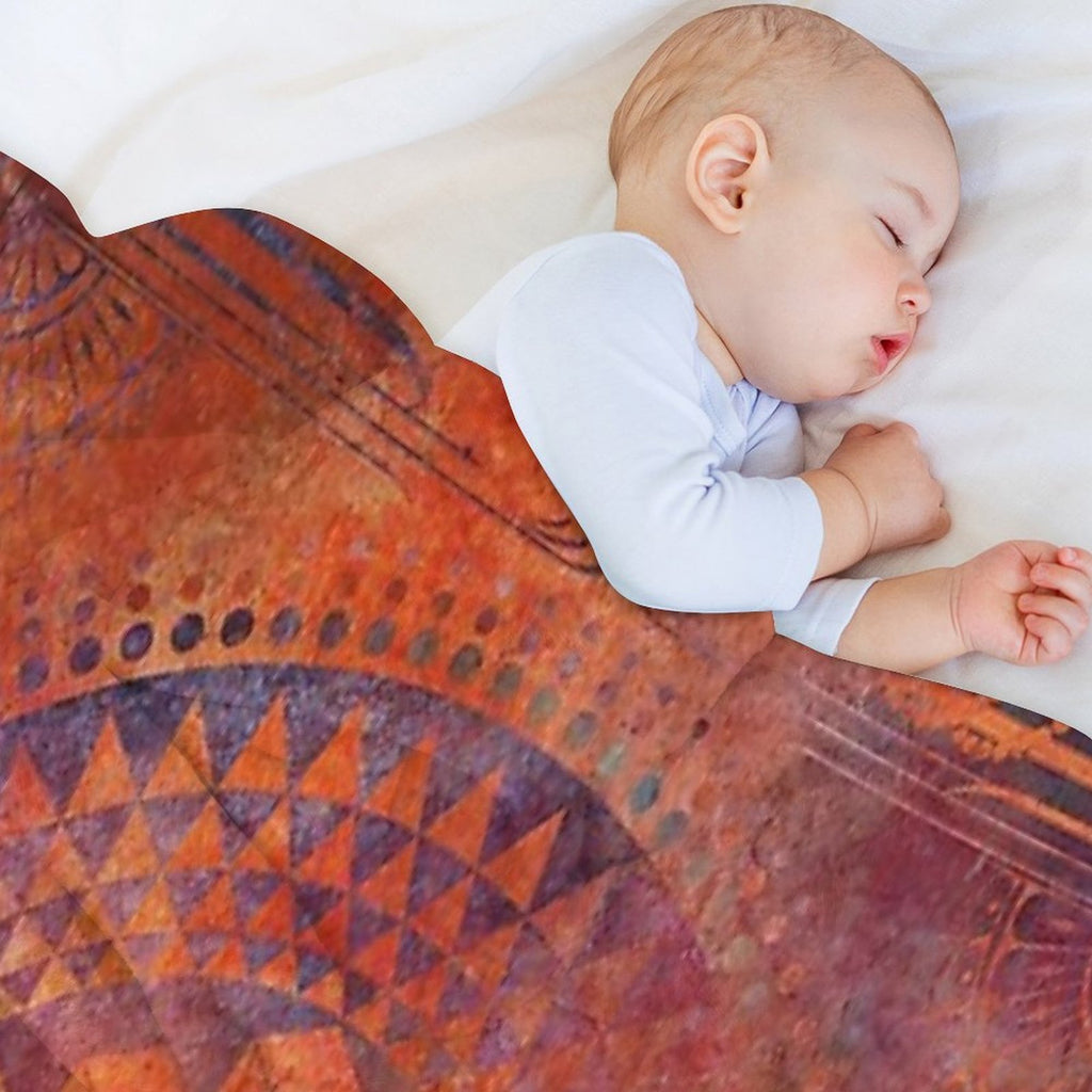 Desert Crop Circle Sustainable Throw Blanket