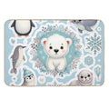 Ice Friends in Watercolor  Easy To Clean Bath Mat