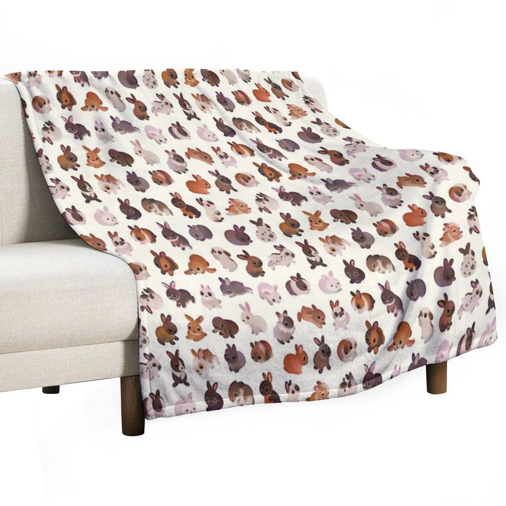 Bunny Day - Other Version Machine-washable Throw Blanket