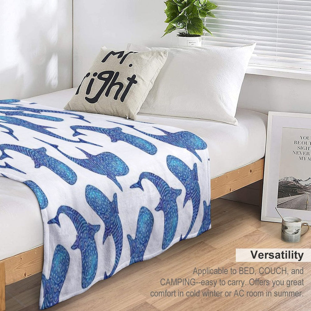Marokintana - Whale Shark I Plush Throw Blanket