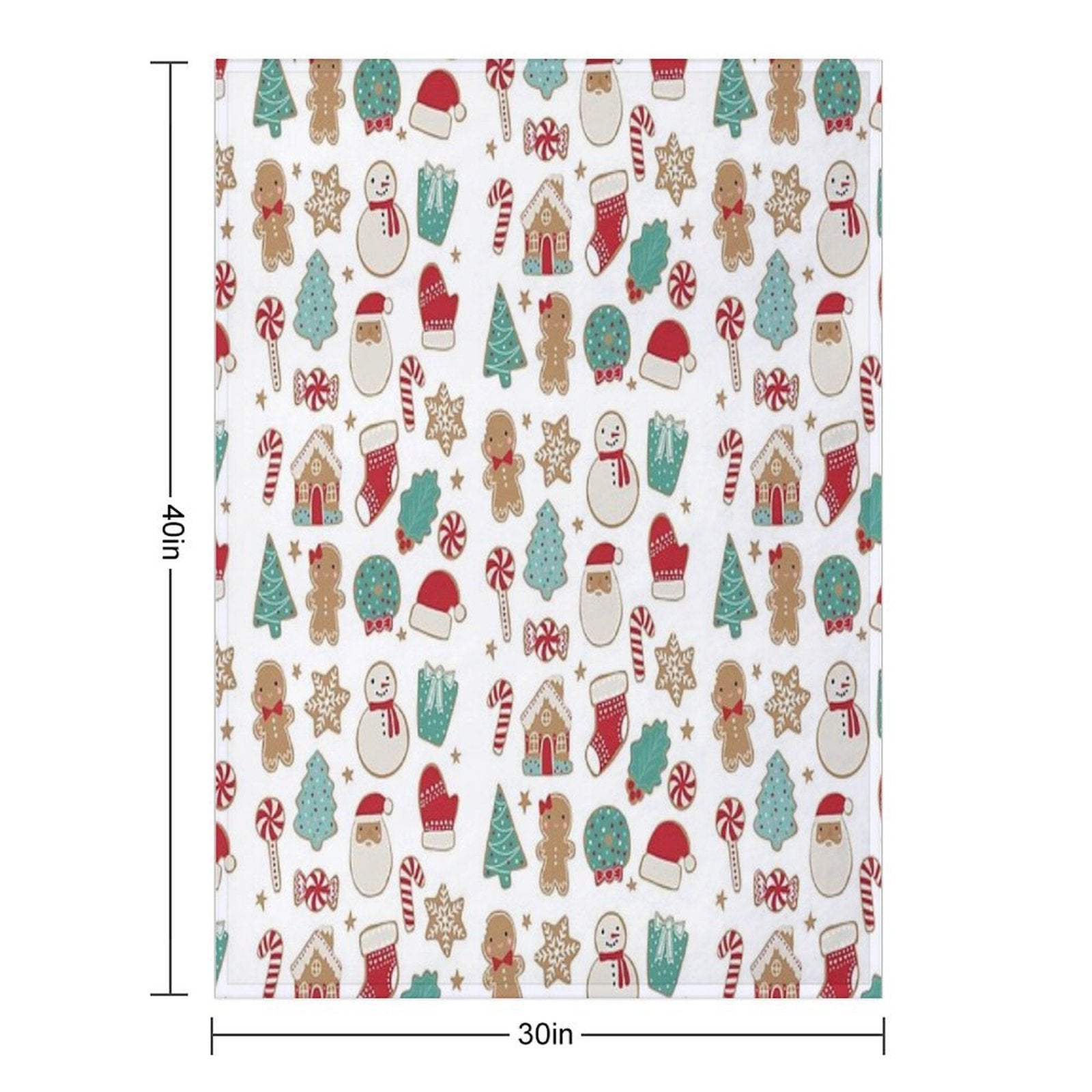 Christmas Cookies Durable Throw Blanket